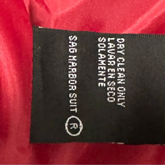 SAG HARBOR Black White Metallic Silver Woven Jacket / Blazer Sequin Trim Size 8 - Picture 10 of 11